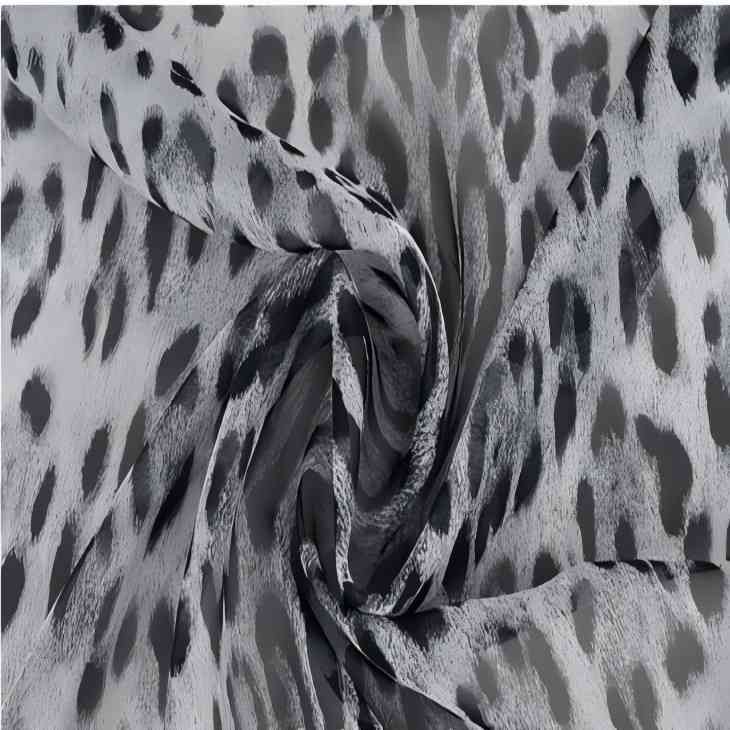 Black Silk Chiffon Fabric